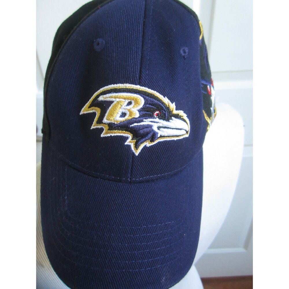BALTIMORE RAVENS NFL EMBROIDERED COTTON BASEBALL HAT ADJUSTABLE